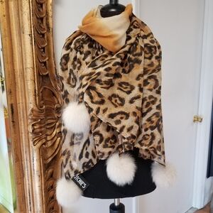 Mitchie's $179 Shawl with Fox Fur